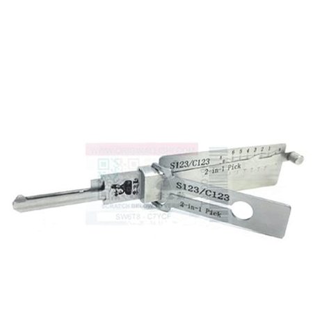 ORIGINAL LISHI ORIGINAL LISHI: Schlage residential Lishi Pick and decode both C123 and S123 keyway. OLS-C123/S123-AG